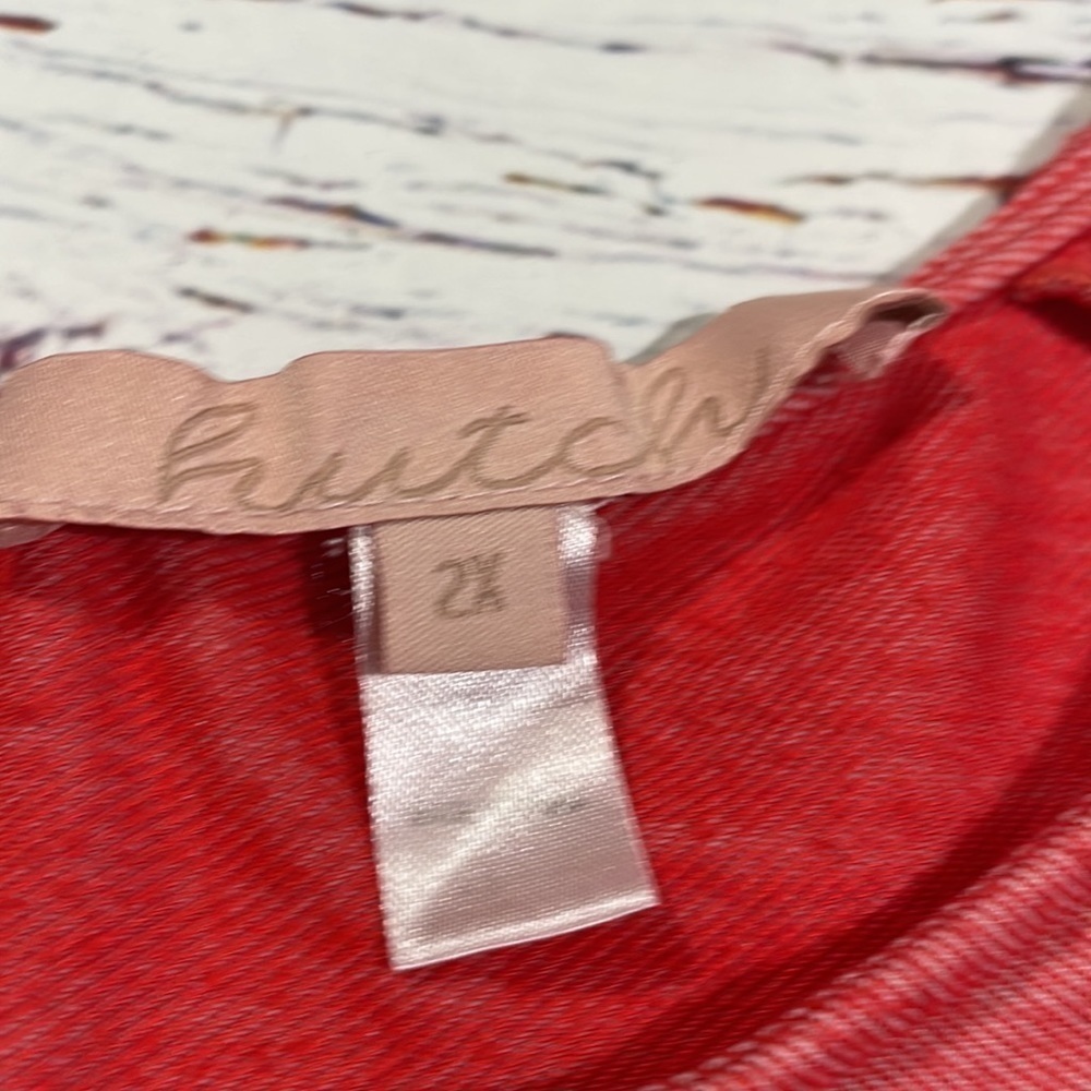 Anthropologie Hutch Speckled Red Swing A-line Mini Dress - Picture 2 of 10
